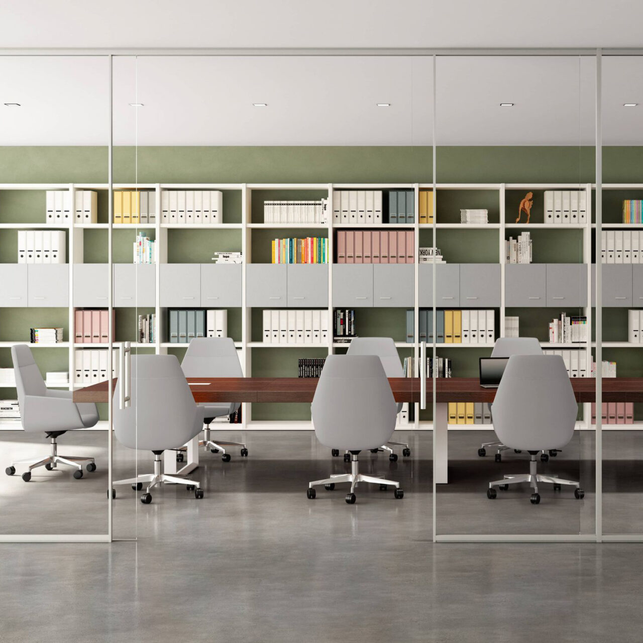 Executive desk / metal / laminate / contemporary